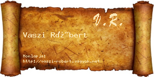 Vaszi Róbert névjegykártya