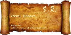 Vaszi Róbert névjegykártya
