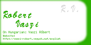 robert vaszi business card