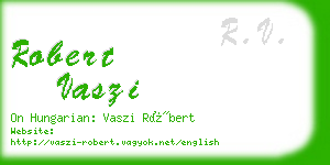 robert vaszi business card